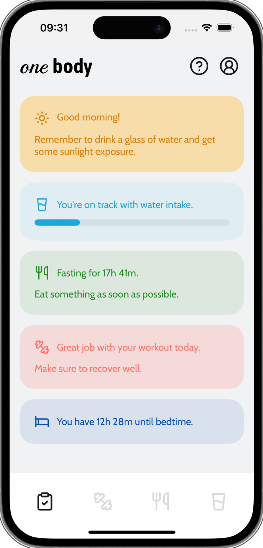 One Body daily insights